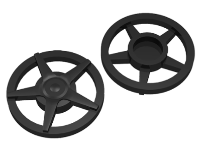 Wheel Cover 5 Spoke - for Wheel 18976 in Black