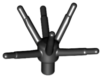 Plant, Flower Stem with Bar and 6 Stems in Black
