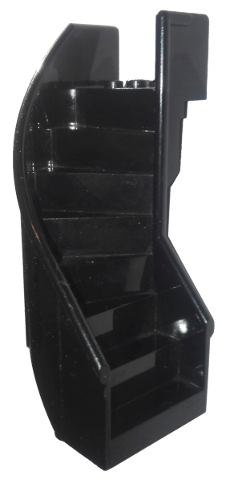 Stairs 6 x 6 x 9 1/3 Curved Enclosed in Black