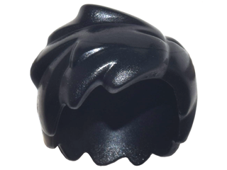 Hair Short Tousled with Side Part and Lock Sticking Up in Black