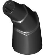 Animal Body Part, Horn Stacked 45 deg. with Axle Connectors in Black