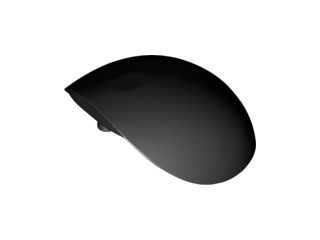 Large Figure Shoulder Cover, Armor, Round, Smooth [Plain] in Black