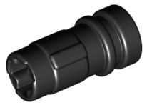 Large Figure Weapon Lightsaber Hilt Half 2L with Axle Hole in Black