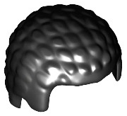 Hair Coiled Texture [Plain] in Black