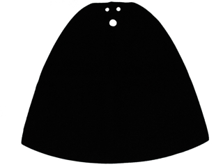 Large Figure Cape, 3 Holes in Black