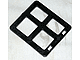 Duplo Door / Window with Four Panes Square Corners in Black