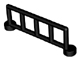 Duplo Fence / Rail 1 x 6 with 5 Rails in Black