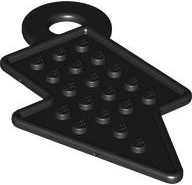 Bag Tag, Lightning Shape in Black