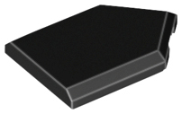 Tile Special 2 x 3 Pentagonal in Black