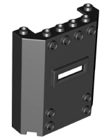 Panel 2 x 6 x 6 with Window Slot in Black
