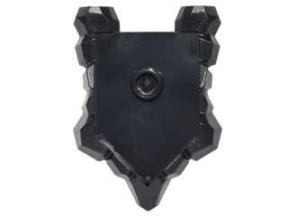 Shield Pentagonal with Rock Edges in Black