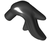 Headwear Accessory Plume / Feather / Ponytail in Black