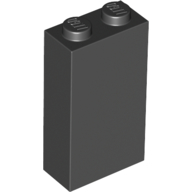 Brick 1 x 2 x 3 with Bottom Stud Holder in Black