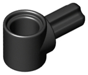 Technic Pin Connector Hub with 1 Axle in Black