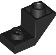 Brick Sloped Inverted 45° 2 x 1 with 2/3 Cutout in Black
