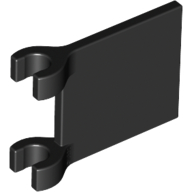 Flag 2 x 2 Square [Thin Clips] in Black
