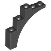 Brick Arch 1 x 5 x 4 [Continuous Bow] in Black