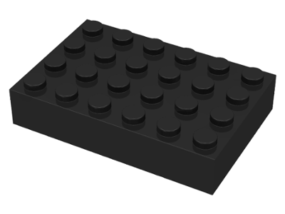 Brick 4 x 6 in Black