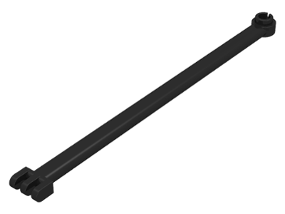 Hinge Bar 12L with 3 Fingers and Open End Stud in Black