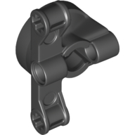 Technic Steering Wheel Hub Holder with 2 Pin Holes and 2 Axle Holes, Slots in Black