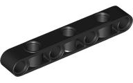 Technic Beam 1 x 7 Thick with Alternating Holes in Black