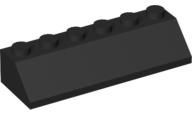 Brick Sloped 45° 2 x 6 in Black