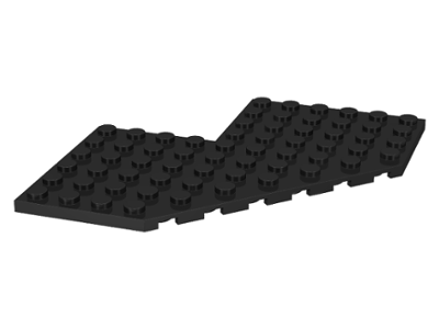 Wedge Plate 10 x 10 with 4x4 Cutout and Cut Corner in Black