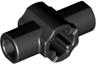 Large Figure Weapon Lightsaber Hilt with Axle Hole and Two Bar Holders in Black