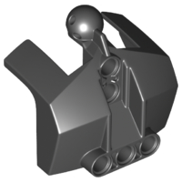 Large Figure Shoulder Cover, Armor with Holes and Ball Joint in Black
