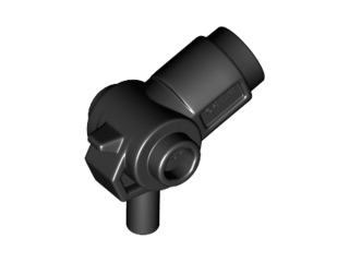 Weapon Gun / Blaster with Hollow Studs on Sides and Inside Axle Holder in Black