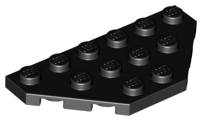 Wedge Plate 3 x 6 Cut Corners in Black