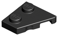 Wedge Plate 2 x 2 Left in Black