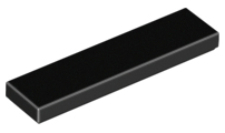 Tile 1 x 4 with Groove in Black