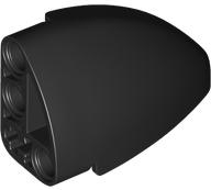 Technic Panel Round Corner 5 x 3 x 2 Left in Black