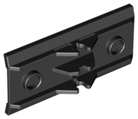 Hinge Panel 6 x 3 in Black