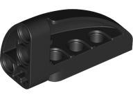 Technic Panel Round Corner 5 x 3 x 2 Right in Black
