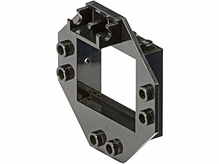 Hinge Window Frame 1 x 4 x 3 with Octagonal Panel in Black