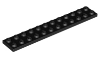 Plate 2 x 12 in Black