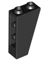 Brick Sloped Inverted 75° 2 x 1 x 3 in Black