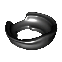 Minifig Neckwear Ninja Face Scarf in Black