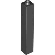 Brick 1 x 1 x 5 with Blocked Open or Hollow Stud in Black