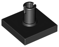 Tile Special 2 x 2 with Top Pin in Black