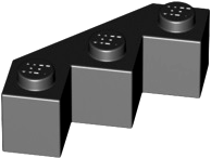 Brick Wedged 3 x 3 Facet in Black