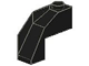 Brick Wedged, Sloped 3 x 3 x 2 Facet Top in Black