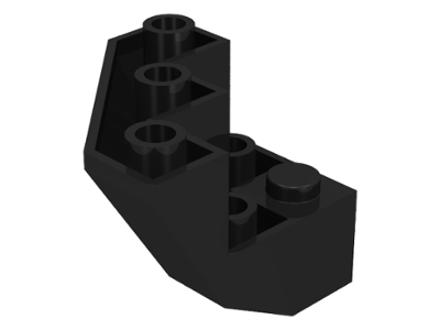 Brick Wedged, Sloped Inverted 3 x 3 x 2 Facet in Black
