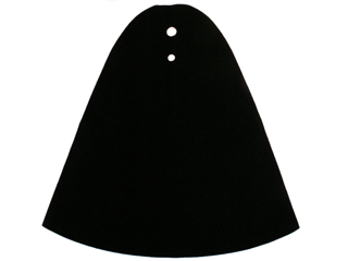 Large Figure Cape, 2 Holes in Black