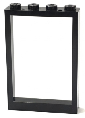 Window 1 x 4 x 5 with Solid Studs in Black