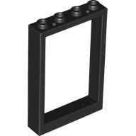 Window 1 x 4 x 5 with Hollow Studs in Black