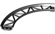 Vehicle Track, Roller Coaster, Curve in Black