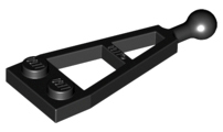 Plate Special 1 x 2 with Long Towball in Black